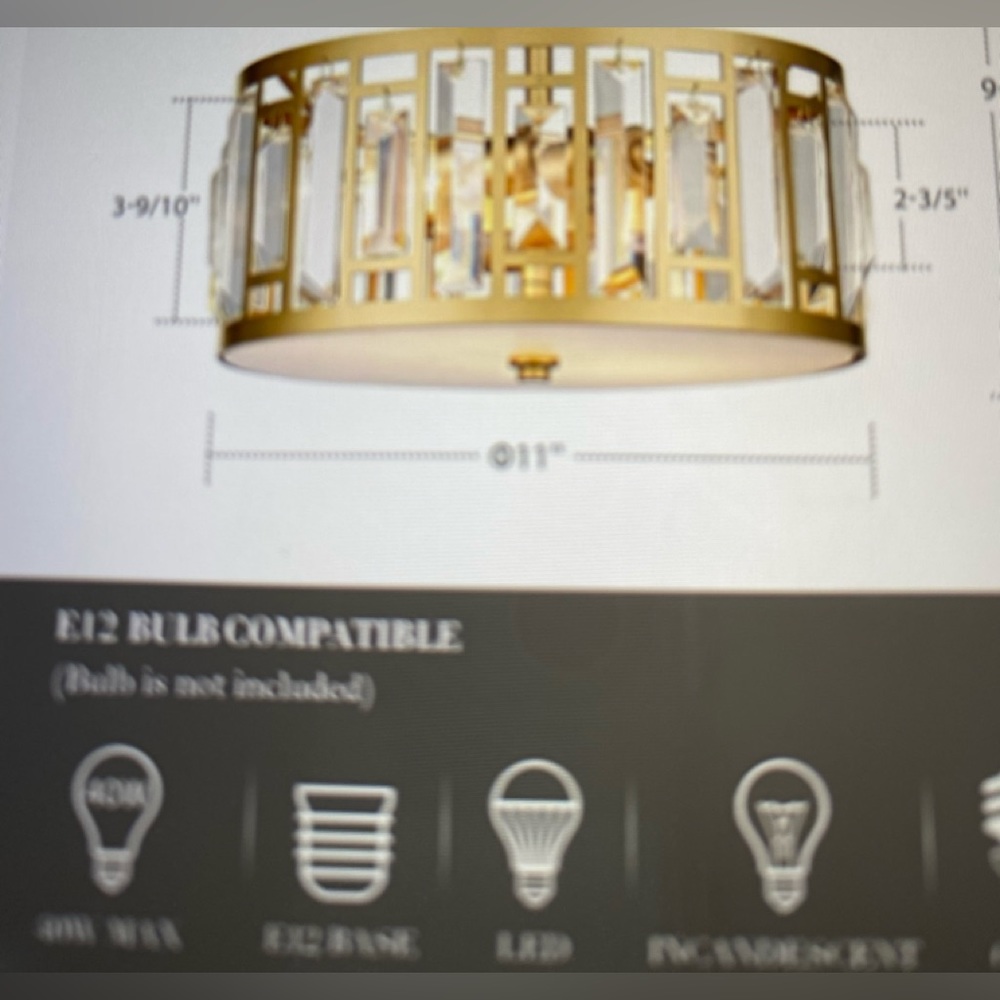 Crystal Ceiling Light
